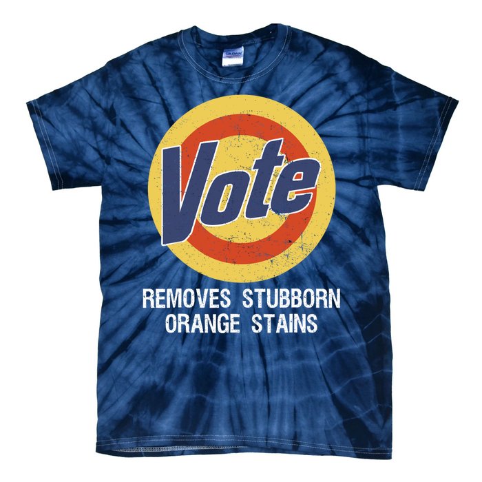 Vote Remove Stubborn Orange Stains Kamala Harris Lady Cat Tie-Dye T-Shirt