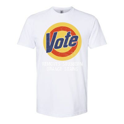 Vote Remove Stubborn Orange Stains Kamala Harris Lady Cat Softstyle CVC T-Shirt