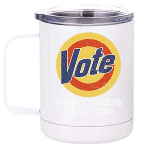 Vote Remove Stubborn Orange Stains Kamala Harris Lady Cat 12 oz Stainless Steel Tumbler Cup