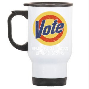 Vote Remove Stubborn Orange Stains Kamala Harris Lady Cat Stainless Steel Travel Mug