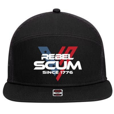 Vivek2024 Rebel Scum Since 1776 7 Panel Mesh Trucker Snapback Hat