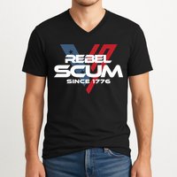 Vivek2024 Rebel Scum Since 1776 V-Neck T-Shirt