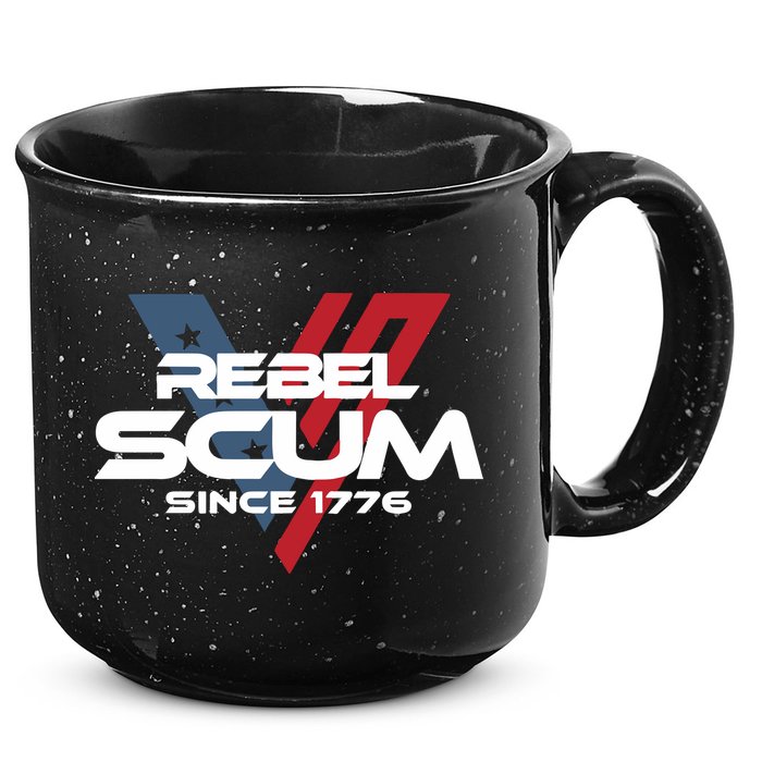 Vivek2024 Rebel Scum Since 1776 15oz Campfire Ceramic Mug