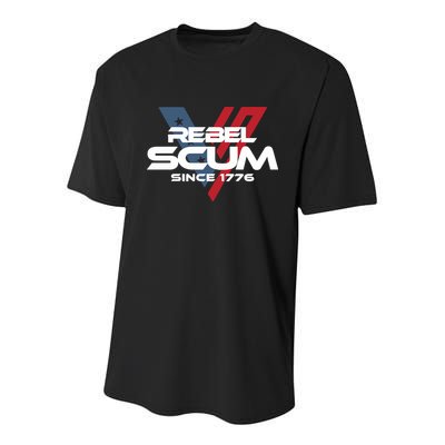 Vivek2024 Rebel Scum Since 1776 Youth Performance Sprint T-Shirt