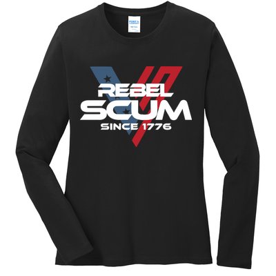 Vivek2024 Rebel Scum Since 1776 Ladies Long Sleeve Shirt