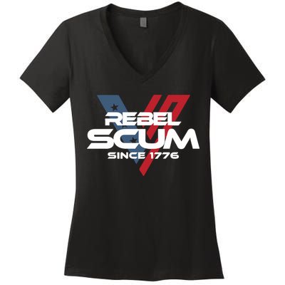 Vivek2024 Rebel Scum Since 1776 Women's V-Neck T-Shirt