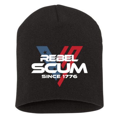 Vivek2024 Rebel Scum Since 1776 Short Acrylic Beanie
