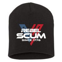 Vivek2024 Rebel Scum Since 1776 Short Acrylic Beanie