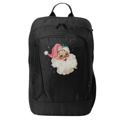 Vintage Retro Santa Christmas Pink Hat City Backpack