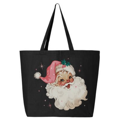 Vintage Retro Santa Christmas Pink Hat 25L Jumbo Tote