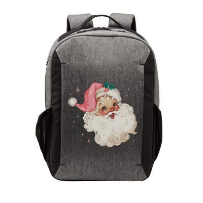 Vintage Retro Santa Christmas Pink Hat Vector Backpack