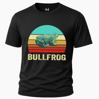 Vintage Retro Style Sunset Bullfrog Performance Shirt