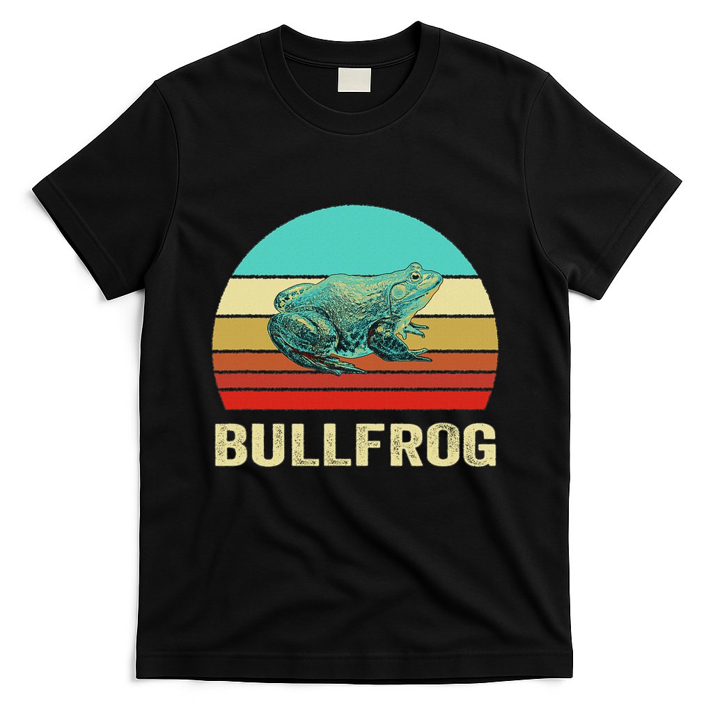 Vintage Retro Style Sunset Bullfrog T-Shirt
