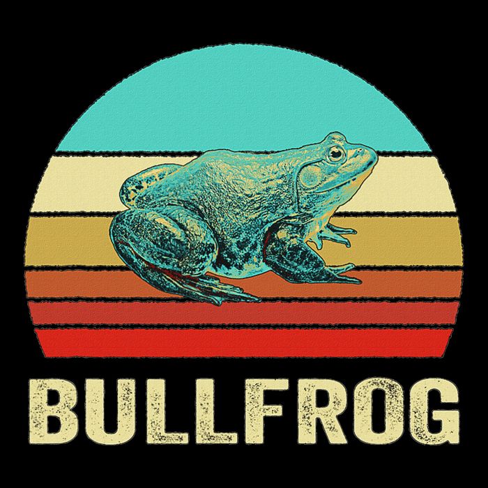 Vintage Retro Style Sunset Bullfrog T-Shirt