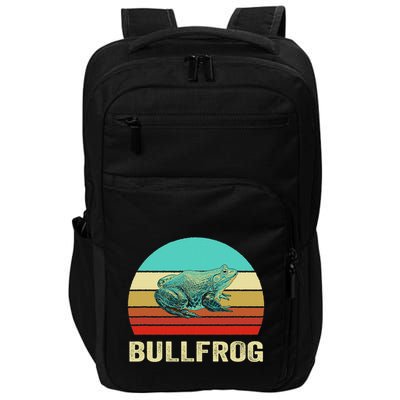 Vintage Retro Style Sunset Bullfrog Impact Tech Backpack
