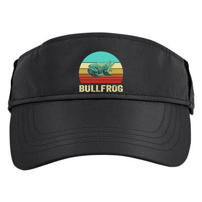 Vintage Retro Style Sunset Bullfrog Adult Drive Performance Visor