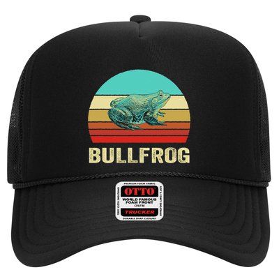 Vintage Retro Style Sunset Bullfrog Trucker Hat