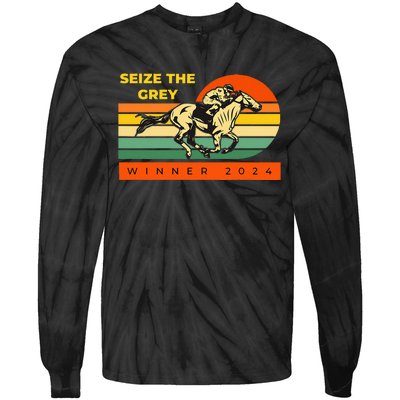 Vintage Racing Seize The Grey Betting Tie-Dye Long Sleeve Shirt