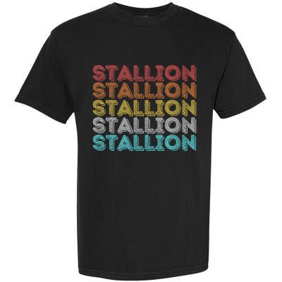 Vintage Retro Stallion Garment-Dyed Heavyweight T-Shirt
