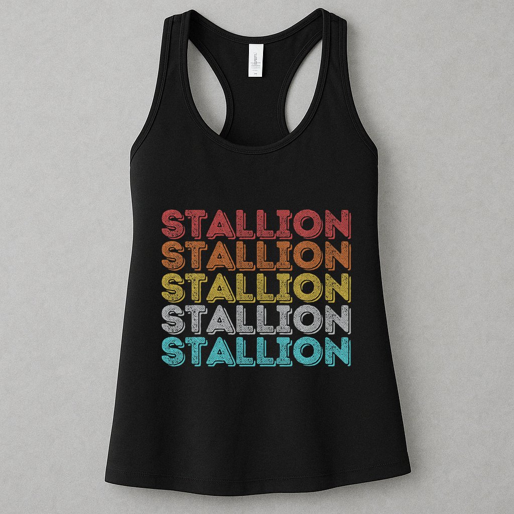 Vintage Retro Stallion Womens Tank Top