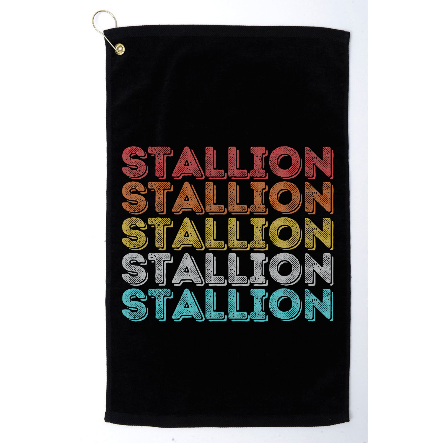 Vintage Retro Stallion Golf Towel