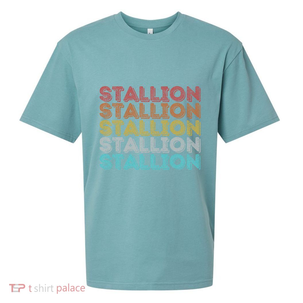 Vintage Retro Stallion Sueded Cloud Jersey T-Shirt