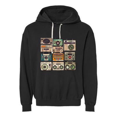 Vintage Radio Sets Garment-Dyed Fleece Hoodie