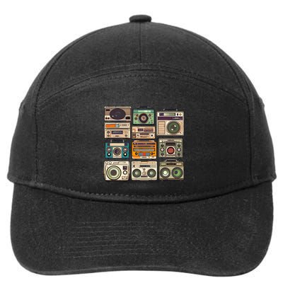 Vintage Radio Sets 7-Panel Snapback Hat