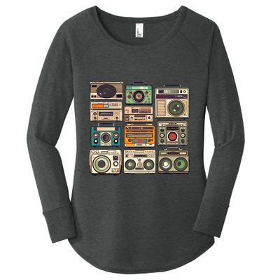 Vintage Radio Sets Women's Perfect Tri Tunic Long Sleeve Shirt