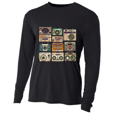 Vintage Radio Sets Cooling Performance Long Sleeve Crew