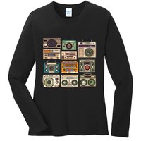 Vintage Radio Sets Ladies Long Sleeve Shirt
