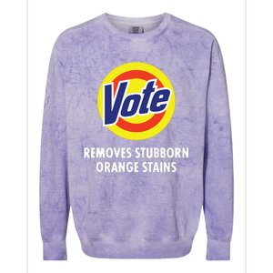 Vote Removes Stubborn Orange Stains Funny Antitrump Colorblast Crewneck Sweatshirt