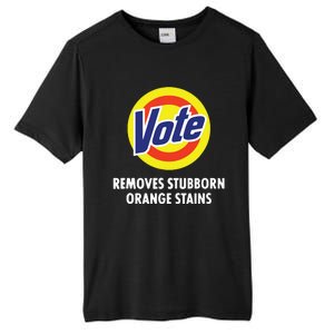 Vote Removes Stubborn Orange Stains Funny Antitrump Tall Fusion ChromaSoft Performance T-Shirt