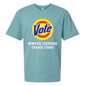 Vote Removes Stubborn Orange Stains Funny Antitrump Sueded Cloud Jersey T-Shirt