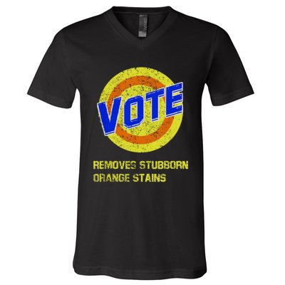 Vote Removes Stubborn Orange Stains V-Neck T-Shirt