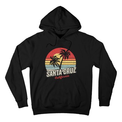 Vintage Retro Santa Cruz California Beach Sunset Hoodie