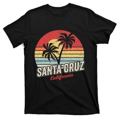 Vintage Retro Santa Cruz California Beach Sunset T-Shirt