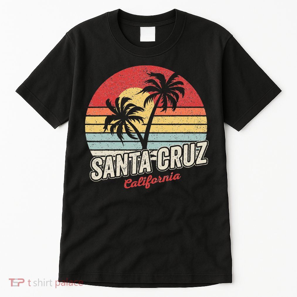 Vintage Retro Santa Cruz California Beach Sunset Tall T-Shirt