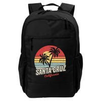 Vintage Retro Santa Cruz California Beach Sunset Backpack