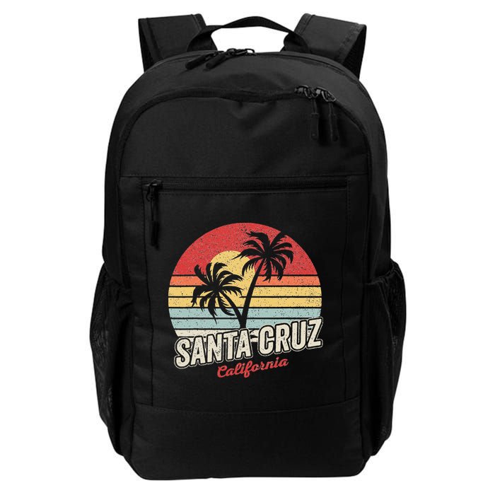 Vintage Retro Santa Cruz California Beach Sunset Backpack