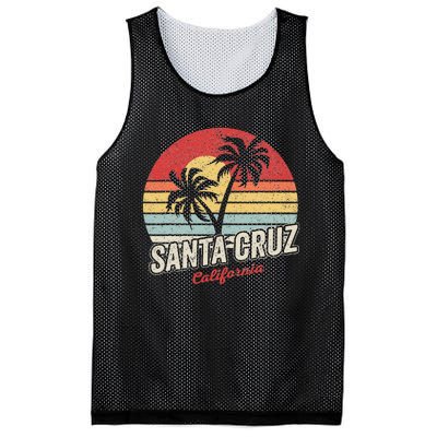 Vintage Retro Santa Cruz California Beach Sunset Mesh Reversible Basketball Jersey Tank