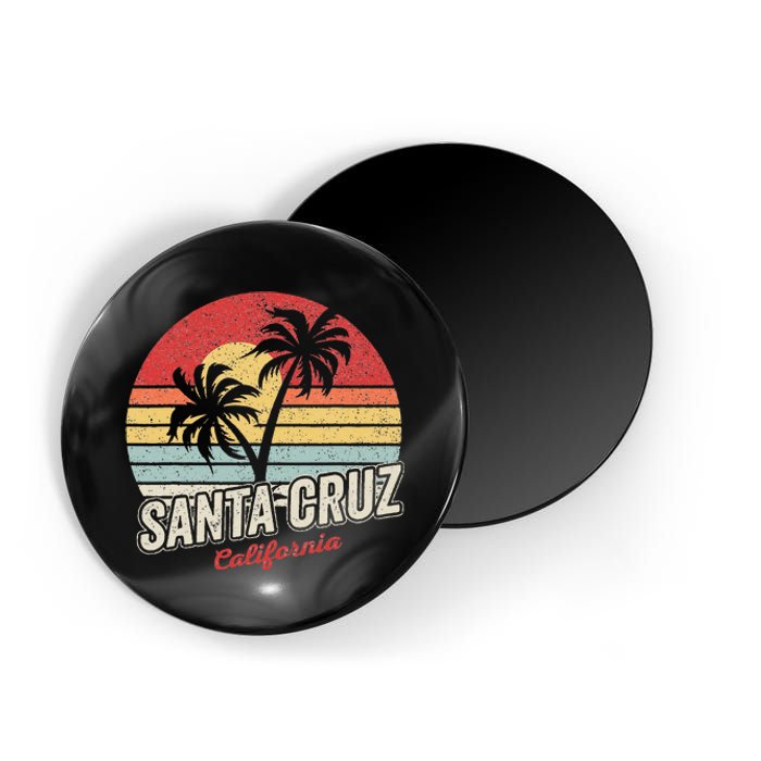 Vintage Retro Santa Cruz California Beach Sunset Magnet