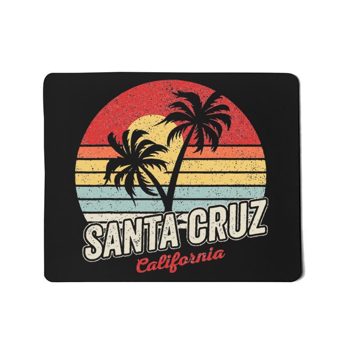 Vintage Retro Santa Cruz California Beach Sunset Mousepad