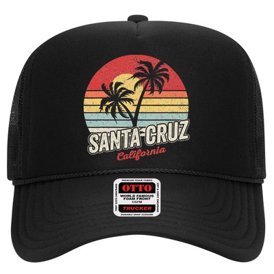 Vintage Retro Santa Cruz California Beach Sunset Trucker Hat