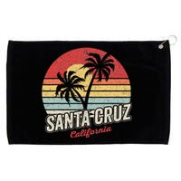 Vintage Retro Santa Cruz California Beach Sunset Grommeted Golf Towel