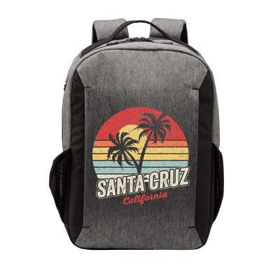 Vintage Retro Santa Cruz California Beach Sunset Vector Backpack