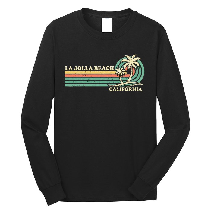 Vintage Retro Summer Vacation California La Jolla Beach Long Sleeve Shirt