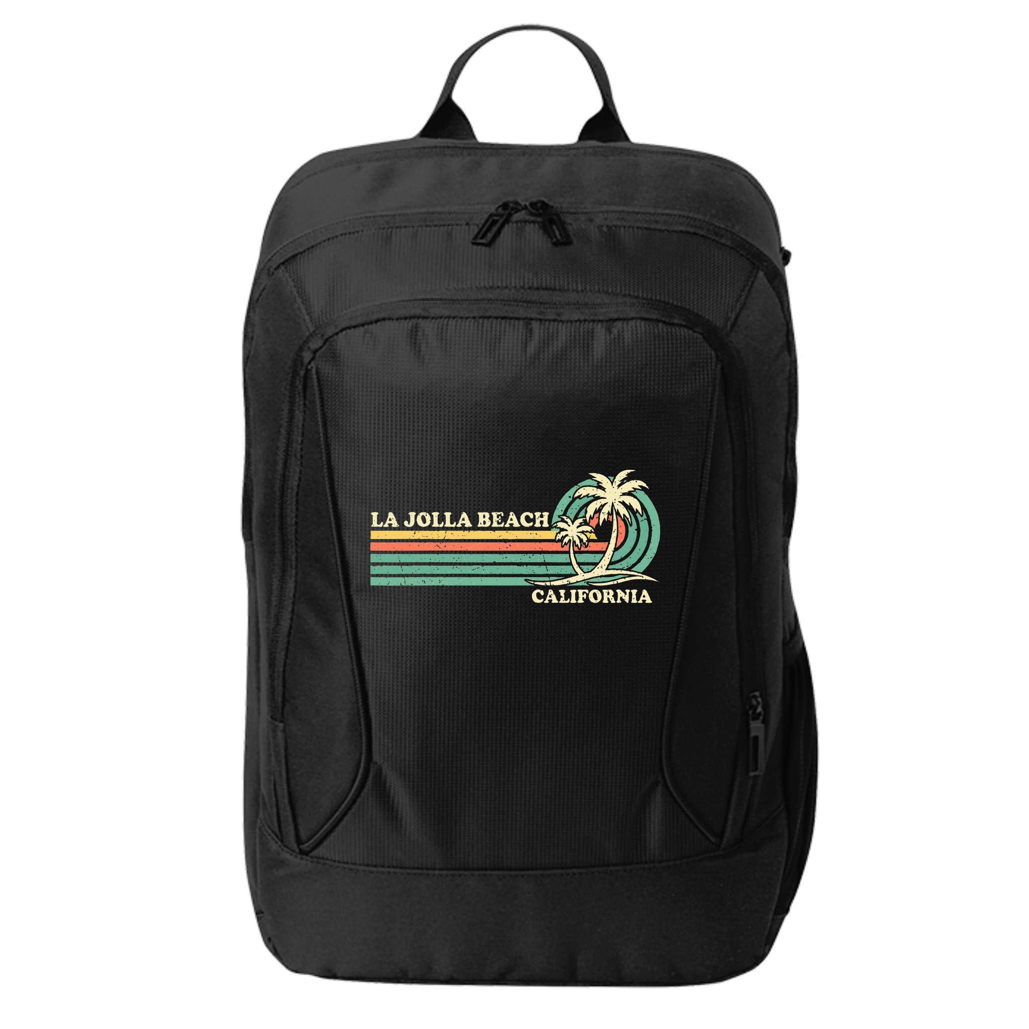 Vintage Retro Summer Vacation California La Jolla Beach City Backpack