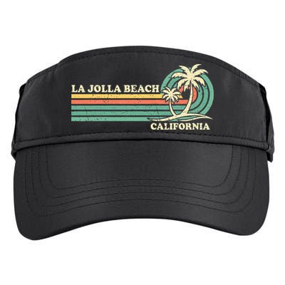 Vintage Retro Summer Vacation California La Jolla Beach Adult Drive Performance Visor