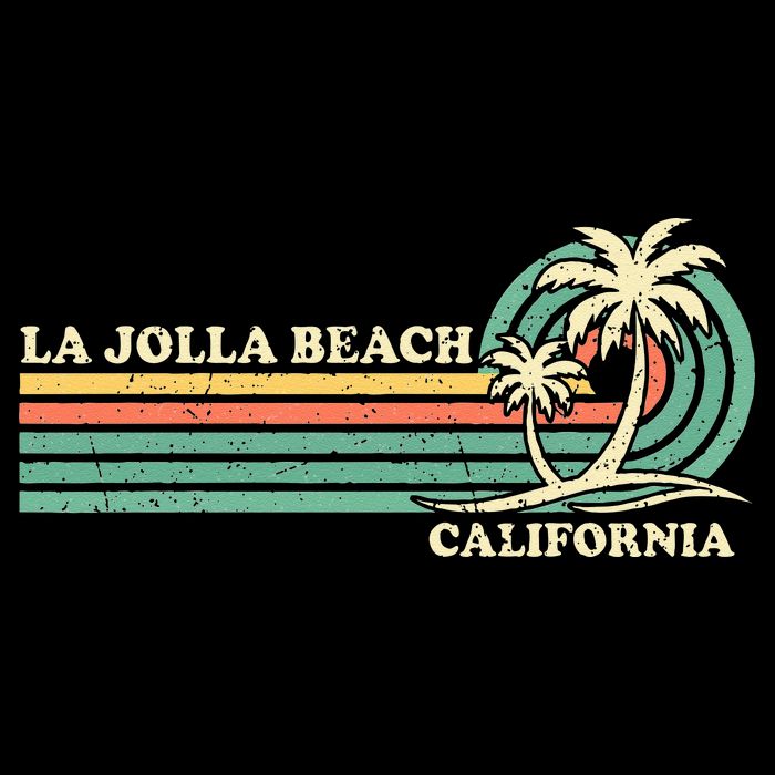 Vintage Retro Summer Vacation California La Jolla Beach Bucket Hat